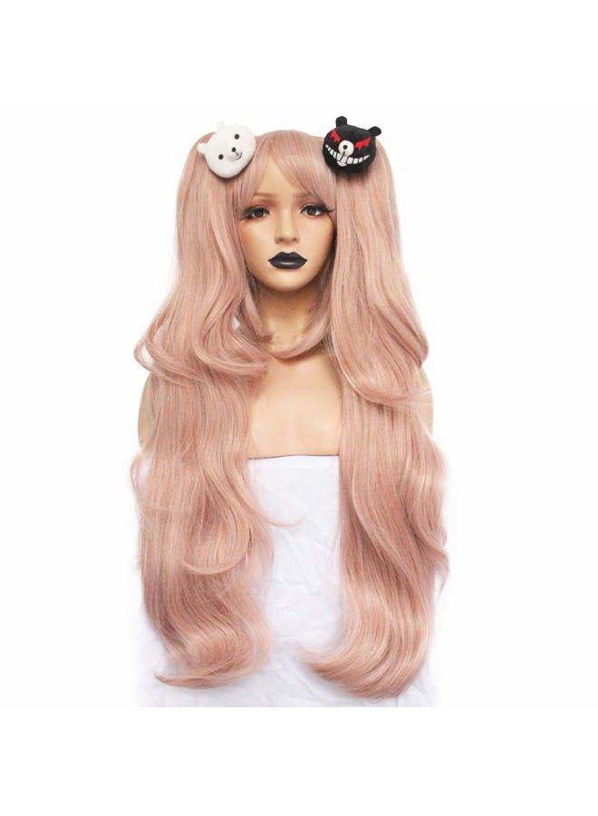 Anogol (light pink) - Hair Cap + Ponytail Wig Pink Cosplay Wig Lolita Wig for Cosplay - Image 2