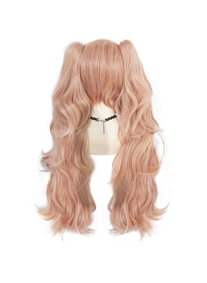 Anogol (light pink) - Hair Cap + Ponytail Wig Pink Cosplay Wig Lolita Wig for Cosplay - Image 4