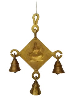 Bharat Haat Bharat Haat Pure Brass Metal laxmi Bell Hanging  - Image 2