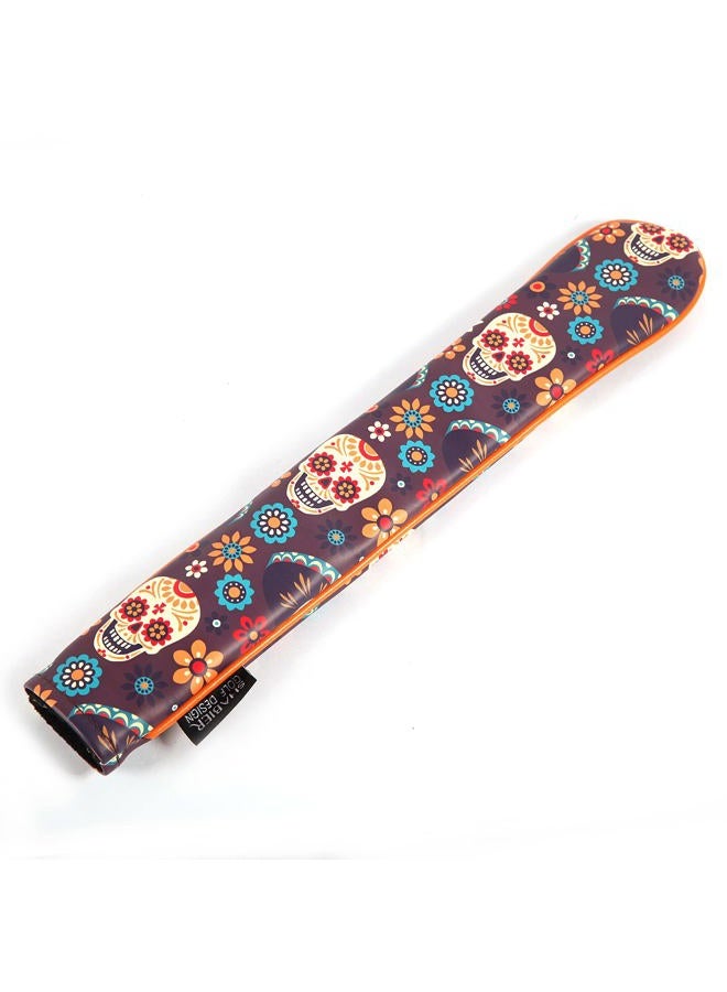 SHABIER PU Leather Waterproof Golf Alignment Stick Cover Club Protector Holds Sticks (Sugar Skull) - Image 3