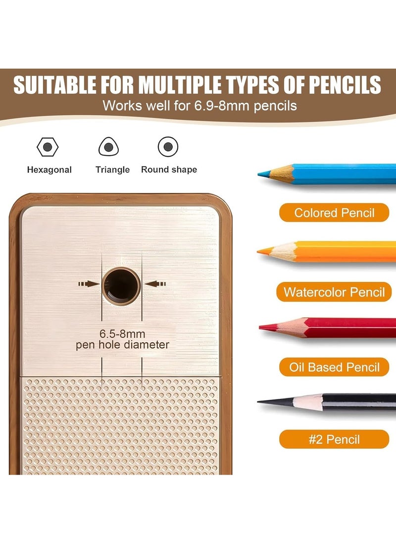 CMGTYYD Manual Pencil Sharpener - Manual Pencil Sharpener for 6.9-8mm Colored Pencils with Auto Stop Function for School, Office, Painting or Sketching  - Image 2