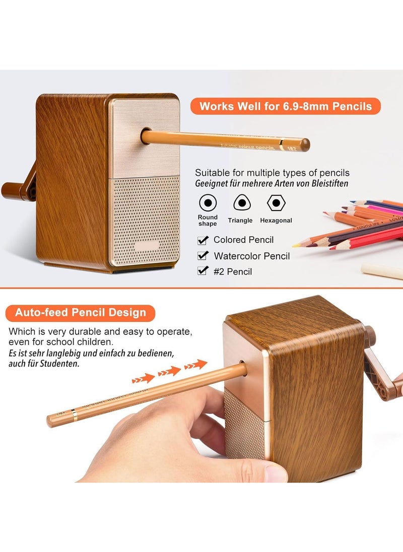 CMGTYYD Manual Pencil Sharpener - Manual Pencil Sharpener for 6.9-8mm Colored Pencils with Auto Stop Function for School, Office, Painting or Sketching  - Image 3