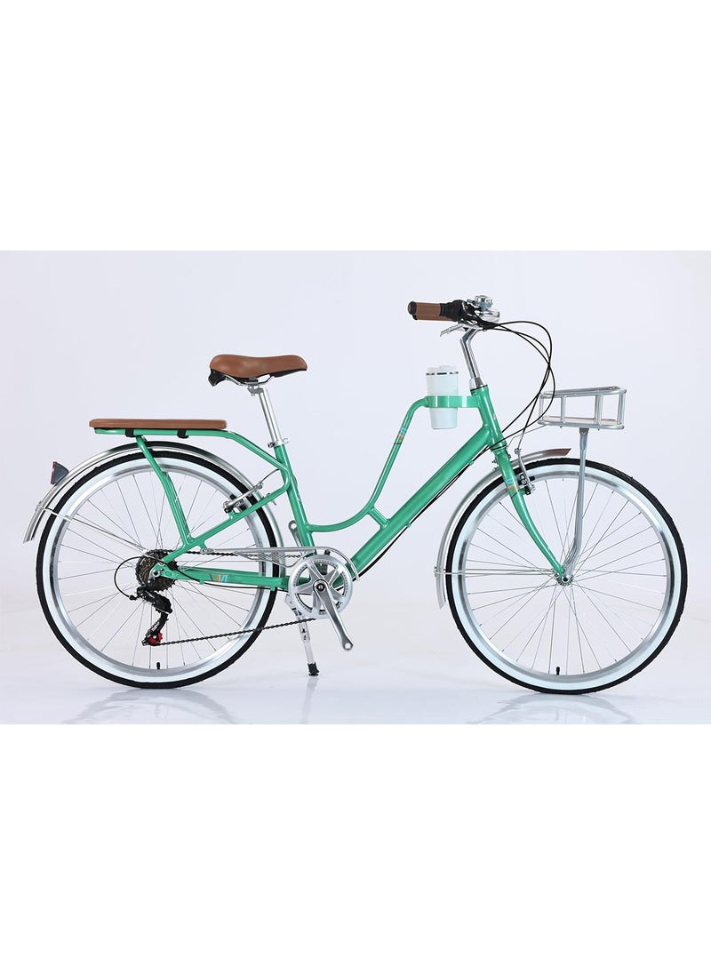 LIMOS 26 Inch Lady Bike with Alloy Frame and Shimano 7 Speed Gear System Stylish and Reliable Women Bicycle  - Image 1