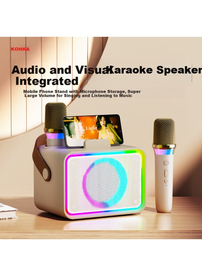 Kn13 Karaoke Microphone Speaker All-in Wireless Microphone Singing Device Home Ktv Set With Built-in Sound Card, Bluetooth Speaker, Karaoke, Children's Gift