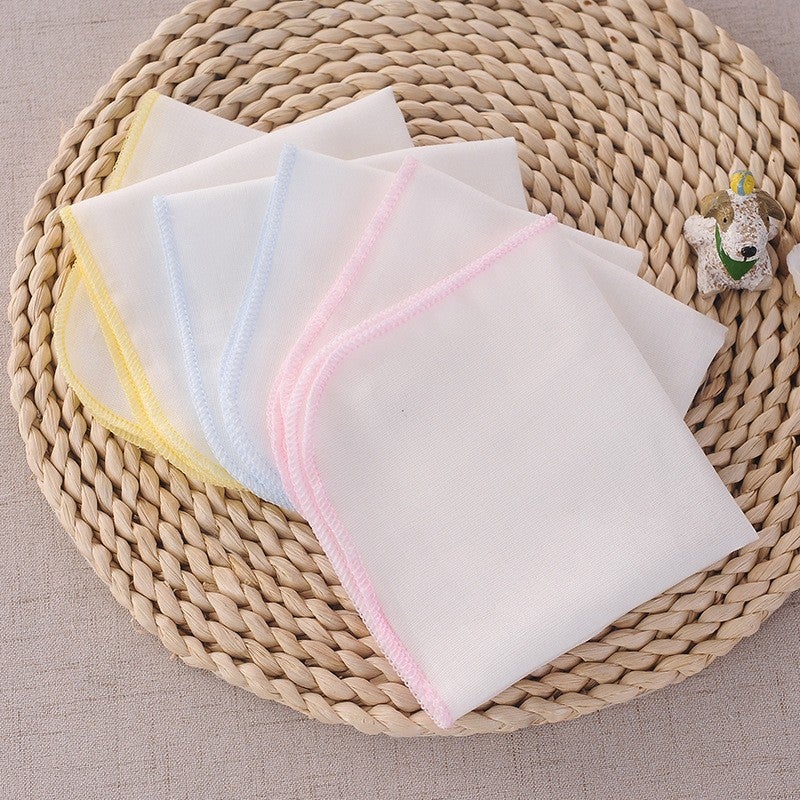 Baby Cotton Bibs - Absorbent Solid Color - Image 1