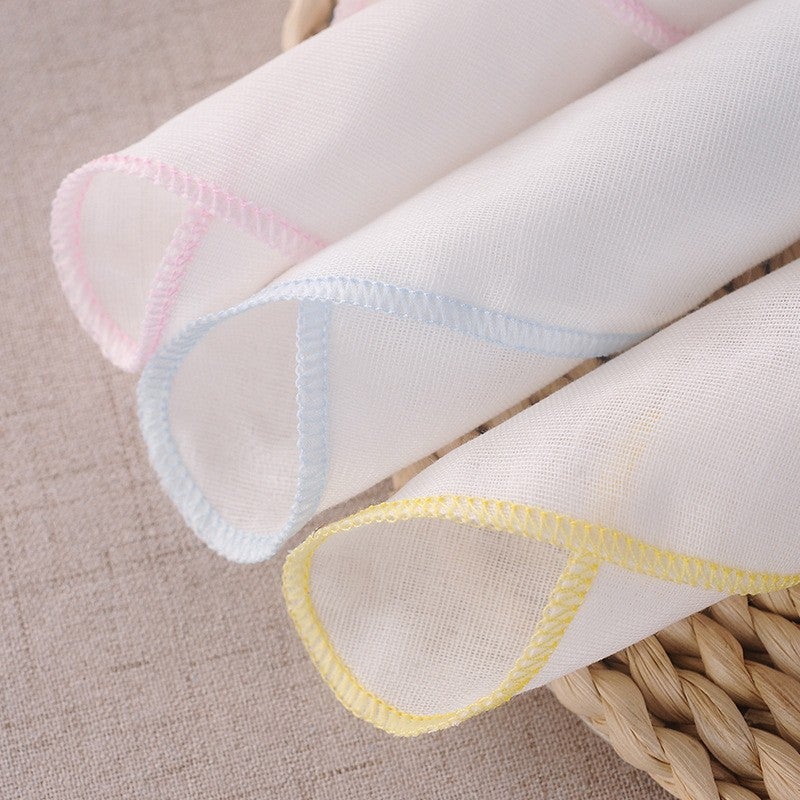 Baby Cotton Bibs - Absorbent Solid Color - Image 3