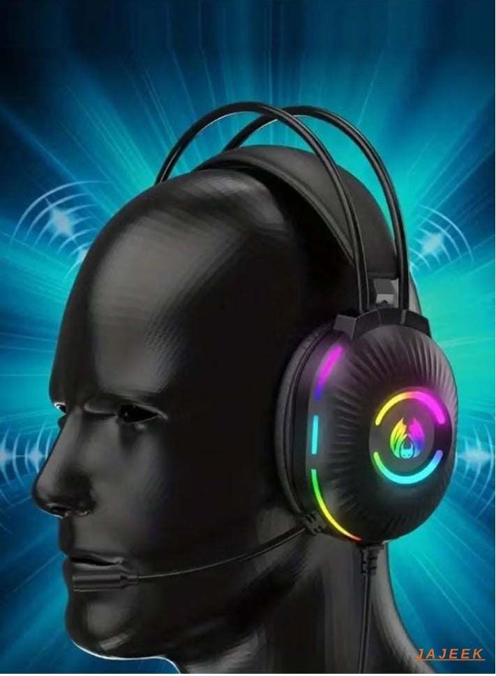JAJEEK H83 Cross-Border Exclusive PC Gaming Headset, Head-Mounted with Shocking Bass, Sound Location Recognition, E-Sports Noise Reduction, Enhanced Audio for Immersive Gaming Experience - Image 1