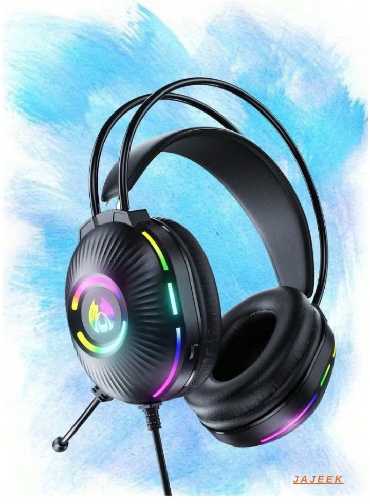 JAJEEK H83 Cross-Border Exclusive PC Gaming Headset, Head-Mounted with Shocking Bass, Sound Location Recognition, E-Sports Noise Reduction, Enhanced Audio for Immersive Gaming Experience - Image 2