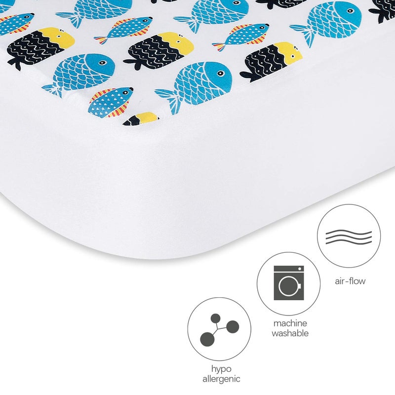 Biloban Crib Sheets Fitted, 2 Pack Crib Sheet Fits for Standard Crib Mattress, Toddler Sheets for Baby Boys & Girl - Image 5