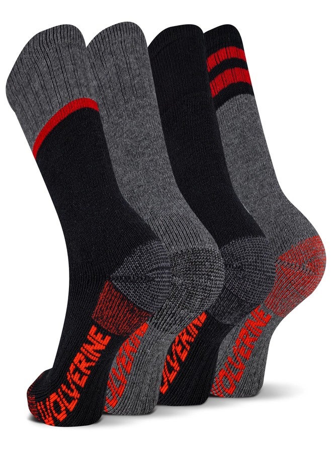 وولفرين جوارب ولفيرين ويلدرنس الحرارية للأحذية، عبوة من 4 أزواج، أسود، مقاسات رجالية من 7 إلى 12 - Image 2