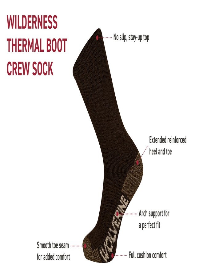 وولفرين جوارب ولفيرين ويلدرنس الحرارية للأحذية، عبوة من 4 أزواج، أسود، مقاسات رجالية من 7 إلى 12 - Image 4