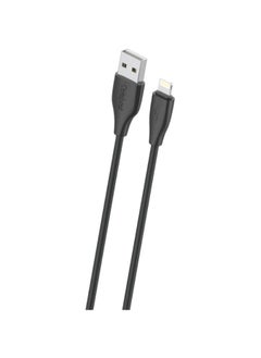 سليبرات سيليبرات CB-31 كابل USB محمول إلى Lightning للشحن السريع ونقل البيانات مع تصميم سلك مسطح وتناسب عملي Iphone 3A /480mbps /1M - أسود  - Image 2
