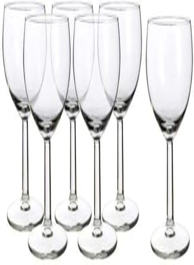 Gauss set of 6 pieces Transparent White Glasses