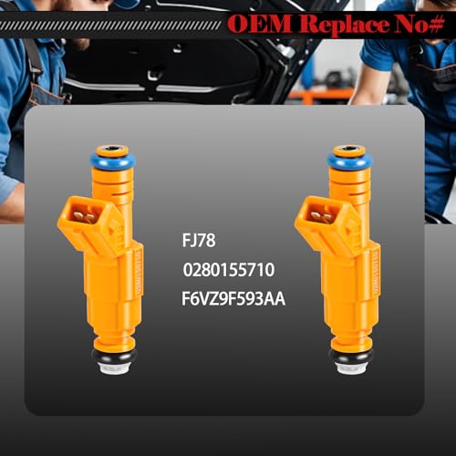STZJAYE Fuel Injectors 0280155710 Set of 8 Compatible with Ford Explorer 1996-1998 5.0L,for Thunderbird 1994-1997 4.6L,for Lincoln Town Car 1994-1998 4.6L,for Mercury Cougar 1994-1997 4.6L F6VZ9F593AA - Image 3