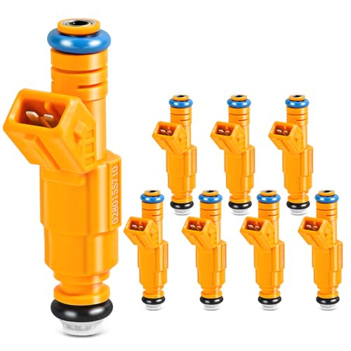 STZJAYE Fuel Injectors 0280155710 Set of 8 Compatible with Ford Explorer 1996-1998 5.0L,for Thunderbird 1994-1997 4.6L,for Lincoln Town Car 1994-1998 4.6L,for Mercury Cougar 1994-1997 4.6L F6VZ9F593AA - Image 1