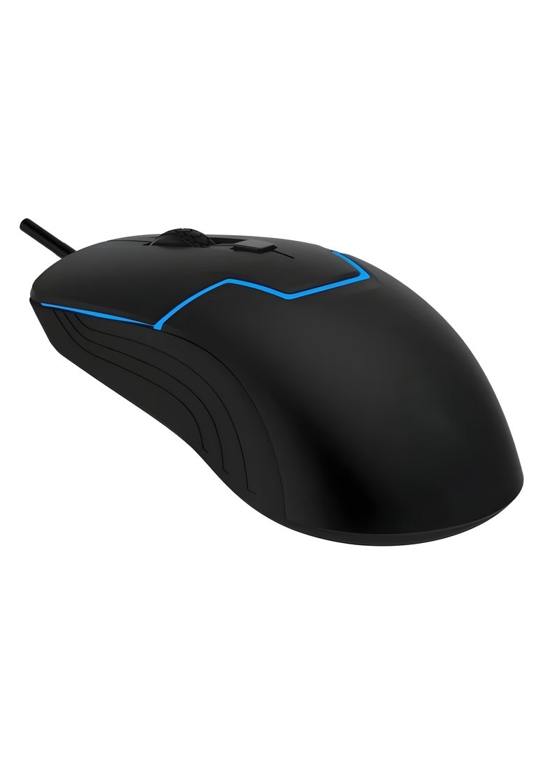 Generic - Gaming Mouse M100 - Optical Sensor, 1000 & 1600 DPI, 4 Buttons, USB Wired, Ergonomic Design, Black - Image 1