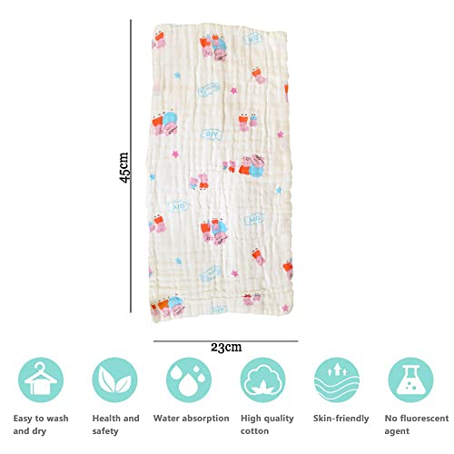 MOM CARE Muslin Cotton Burping 500 TC Towels For Newborn Baby Extra Soft Large Hankies Reusable Napkins For Infants Toddlers (Pack Of 3) White - Image 4