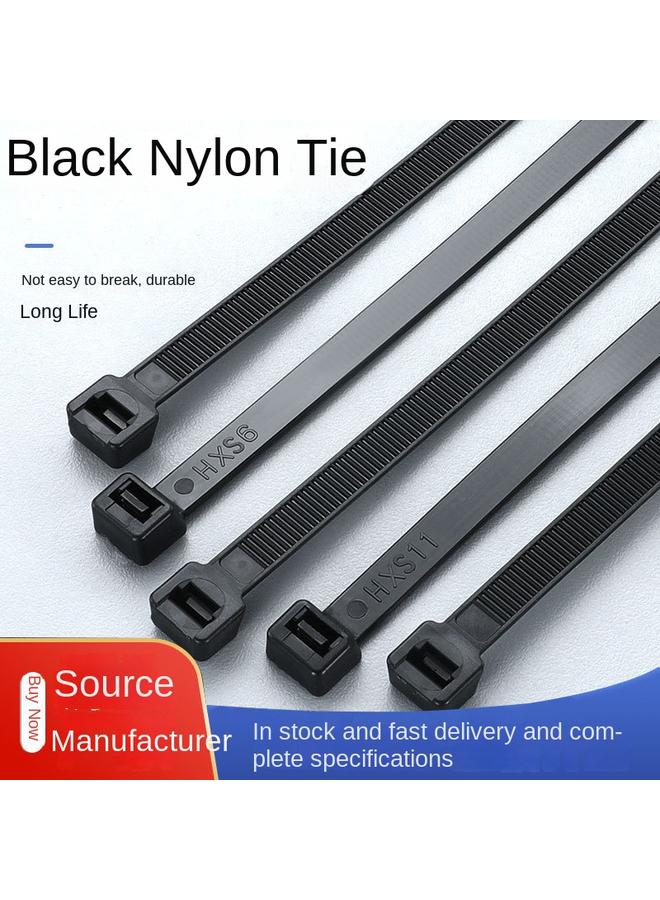 Bluejw Black Cable Tie Manufacturers Wholesale Black And White 3X100 150200 4*200 Plastic Rolled Belt Cable Tie - Image 2