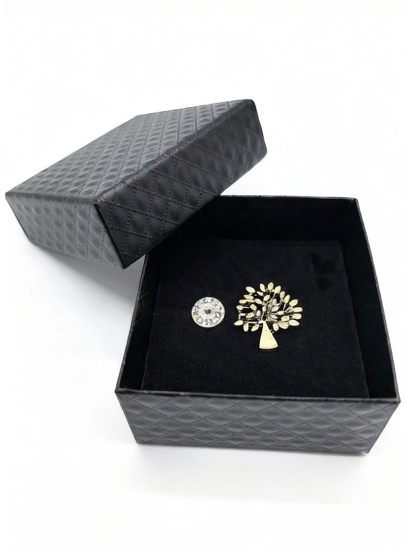 DB Innov. Brooch, 1PC Golden Tree Pattern Brooch, an Elegant Pin Brooch for Women Men Children, Lapel Pins Shirt Collar Brooch Buckle Lapel Pins Badge Suit Clip Accessory for Clothing Bags Jackets Shirts. - Image 5