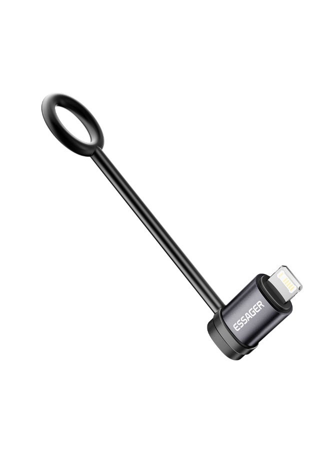 ايساجر محول OTG من Essager USB-C أنثى إلى Lightning ذكر - شحن سريع 3 أمبير ومزامنة بيانات - سبيكة ألومنيوم - متوافق مع iPhone وiPad، رمادي - Image 3