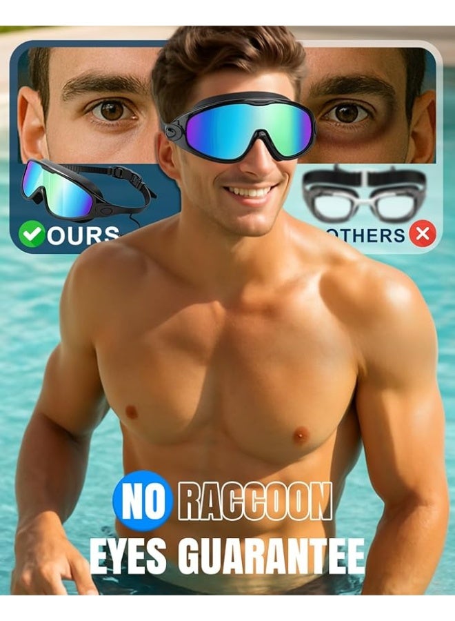 ATRJSZ Swim Goggles 2 Pack, No Leaking Swimming Goggles with UV Protection & Anti-Fog, 180° Wide View Swim Glasses for Adults, Men, Women & Youth, Soft Silicone Comfort Fit (Includes Case & Earplugs) - Image 2