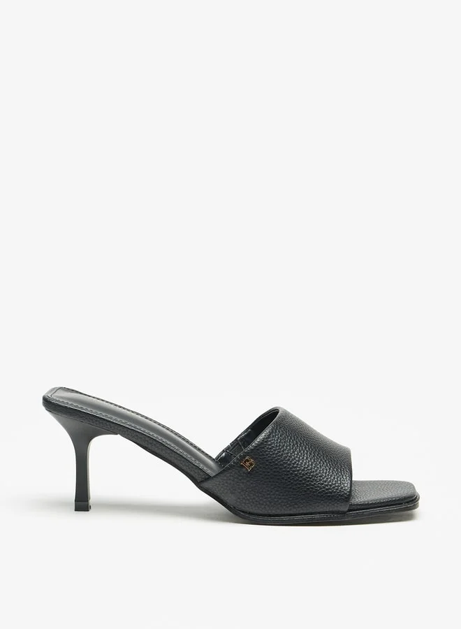 Flora Bella By Shoexpress Women's Solid Slip-On Sandals With Stiletto Heels