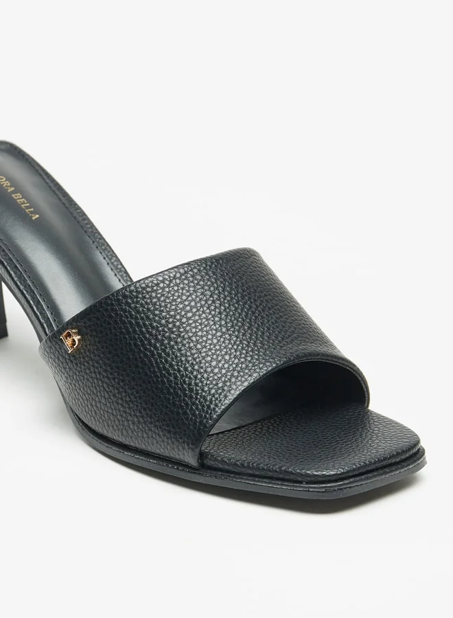 Flora Bella By Shoexpress Women's Solid Slip-On Sandals With Stiletto Heels