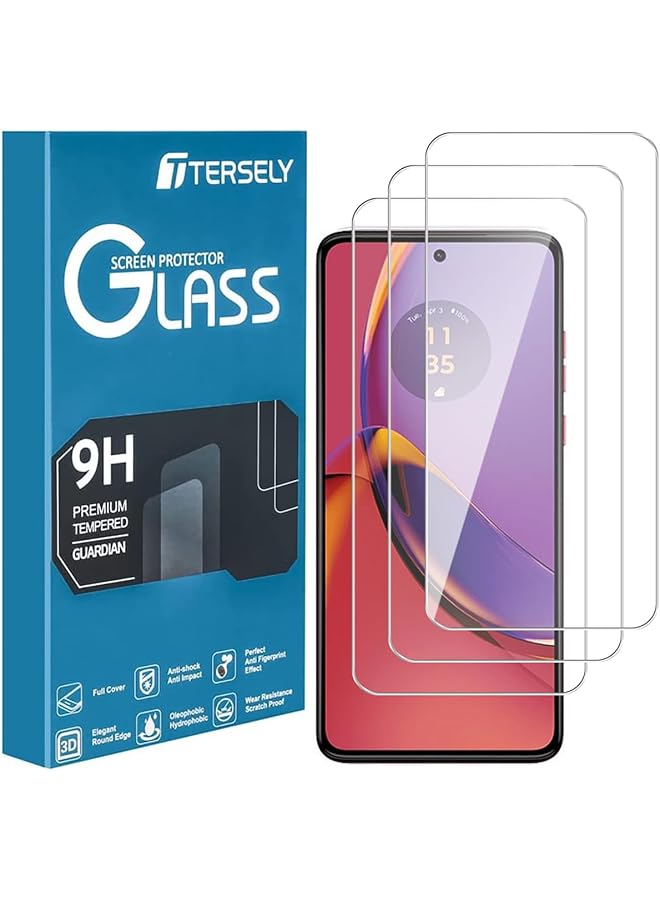erorex 【3 Pack】 Tempered Glass Screen Protector For Motorola G84 Case Friendly Ultra Clear Shatterproof Anti Scratch Film For Moto G84  - Image 1