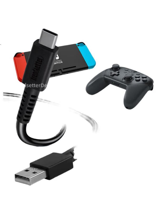 Trendsetter Compatible With Nintendo Switch Pro Controller, Data Cable, Usb Charging Cable, Gamepad Accessories, Type-C Port, Universal For All Series - Image 1