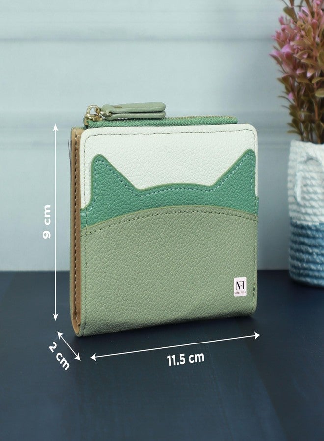 NFI essentials Small Wallet for Women, PU Leather Mini Wallet for Girls, Cash, Coin, Credit Card Holder with Zip Pocket, Bifold Cat Ear Design Small Money Purse for Girls Ladies - Image 4