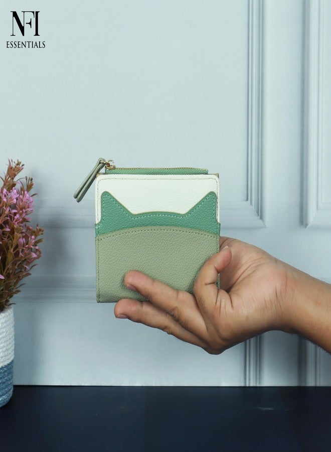 NFI essentials Small Wallet for Women, PU Leather Mini Wallet for Girls, Cash, Coin, Credit Card Holder with Zip Pocket, Bifold Cat Ear Design Small Money Purse for Girls Ladies - Image 5