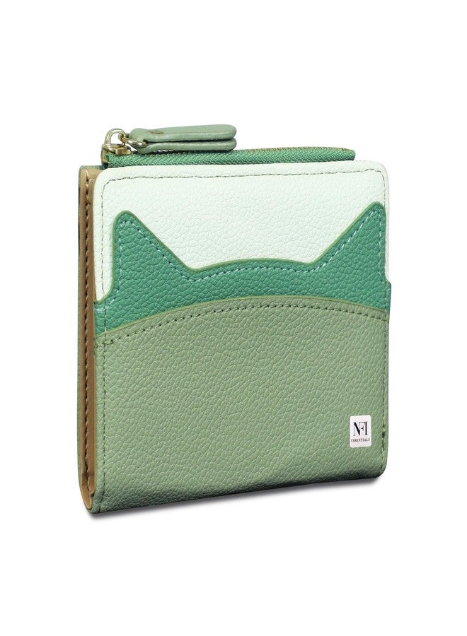 NFI essentials Small Wallet for Women, PU Leather Mini Wallet for Girls, Cash, Coin, Credit Card Holder with Zip Pocket, Bifold Cat Ear Design Small Money Purse for Girls Ladies - Image 1