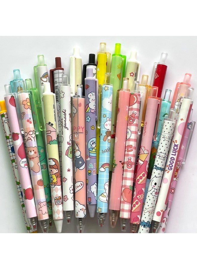 sencoo 12 Pack Black Gel Pens Retractable Rollerball Pens Students Cute Stationery Office Pens Children Prize Cartoon Animal Pens - Image 1