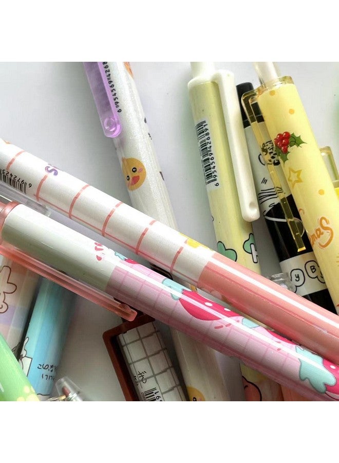 sencoo 12 Pack Black Gel Pens Retractable Rollerball Pens Students Cute Stationery Office Pens Children Prize Cartoon Animal Pens - Image 5