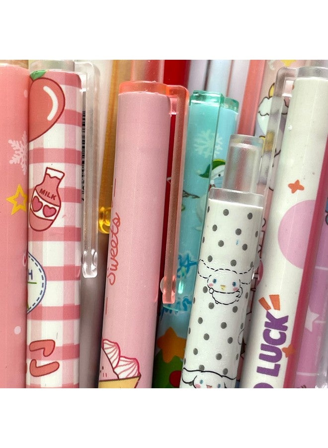 sencoo 12 Pack Black Gel Pens Retractable Rollerball Pens Students Cute Stationery Office Pens Children Prize Cartoon Animal Pens - Image 2