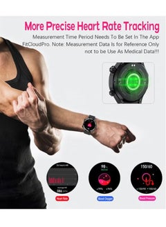 RollsTimi  Men's Smart Watch 1.52"HD Sports Fitness Tracker With LED Flashlight, IP67 Waterproof Smartwatch With Heart Rate Sleep Monitor, Black  - Image 2