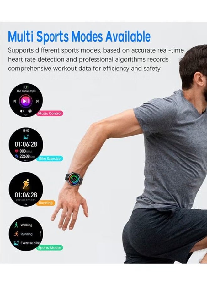 RollsTimi  Men's Smart Watch 1.52"HD Sports Fitness Tracker With LED Flashlight, IP67 Waterproof Smartwatch With Heart Rate Sleep Monitor, Black  - Image 3