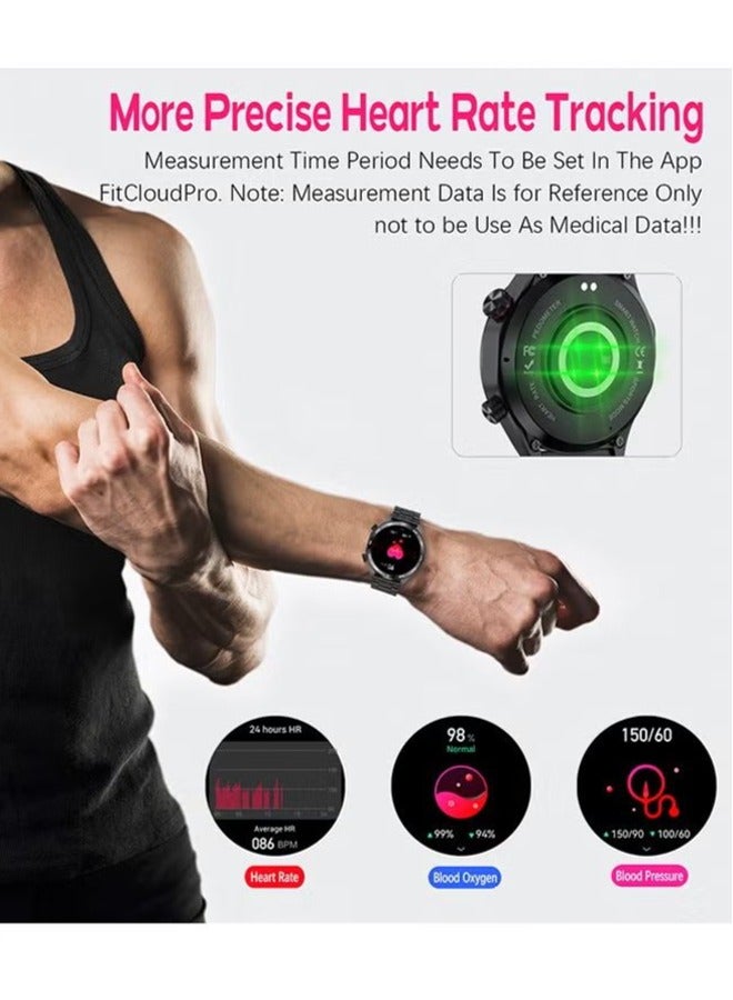 RollsTimi  Men's Smart Watch 1.52"HD Sports Fitness Tracker With LED Flashlight, IP67 Waterproof Smartwatch With Heart Rate Sleep Monitor, Black  - Image 2