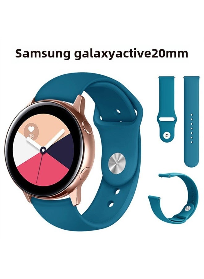 Generic For Samsung Galaxy Watch6 Active2 Silicone Strap 20/22mm For huawei GT4 Backbuckle Strap-Color:Orange-Specifications:20mm  - Image 2