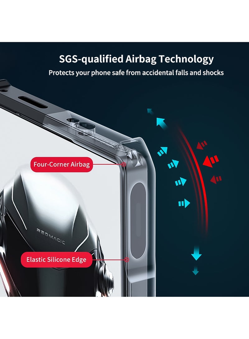 إكسوند لـ ZTE Nubia Red Magic 9S Pro غطاء / 9S Pro+ / 9 Pro غطاء / 9 Pro+ غطاء مع حامل حلقي وحامي شاشة، غطاء خلفي مقاوم للصدمات مصنوع من TPU، غطاء واقي غير لامع. - Image 5