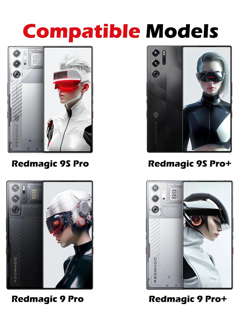 إكسوند لـ ZTE Nubia Red Magic 9S Pro غطاء / 9S Pro+ / 9 Pro غطاء / 9 Pro+ غطاء مع حامل حلقي وحامي شاشة، غطاء خلفي مقاوم للصدمات مصنوع من TPU، غطاء واقي غير لامع. - Image 2