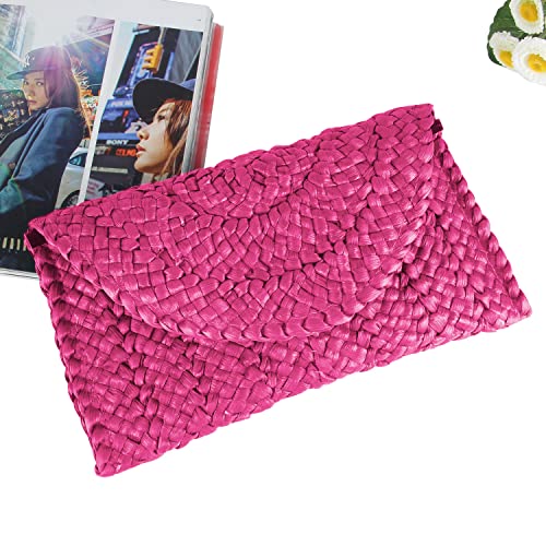 Fecialy Straw Clutch Purses Straw Purses for Women Envelope Woven Clutch Handbags Summer Beach Bags - Image 2