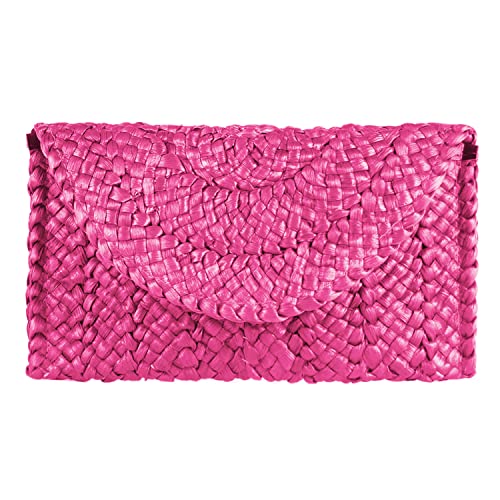 Fecialy Straw Clutch Purses Straw Purses for Women Envelope Woven Clutch Handbags Summer Beach Bags - Image 1