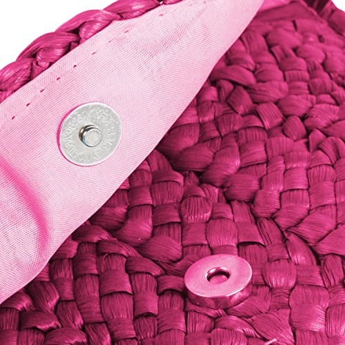 Fecialy Straw Clutch Purses Straw Purses for Women Envelope Woven Clutch Handbags Summer Beach Bags - Image 3