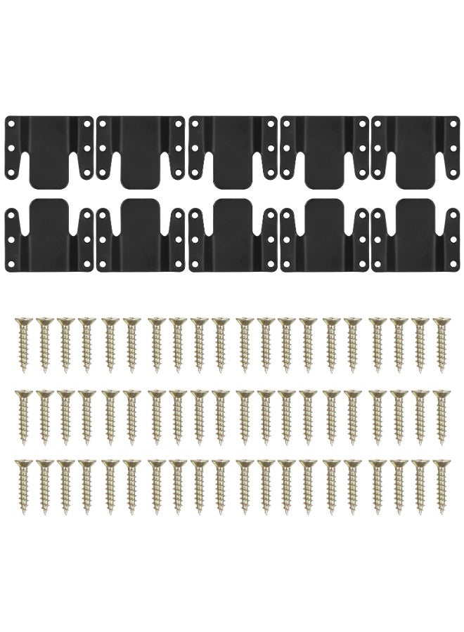 10PCS Sectional Sofa Connectors, Universal Sectional Couch Interlocking Clips, Easy to Install Heavy Duty Furniture Connector Brackets with Screws - Image 1