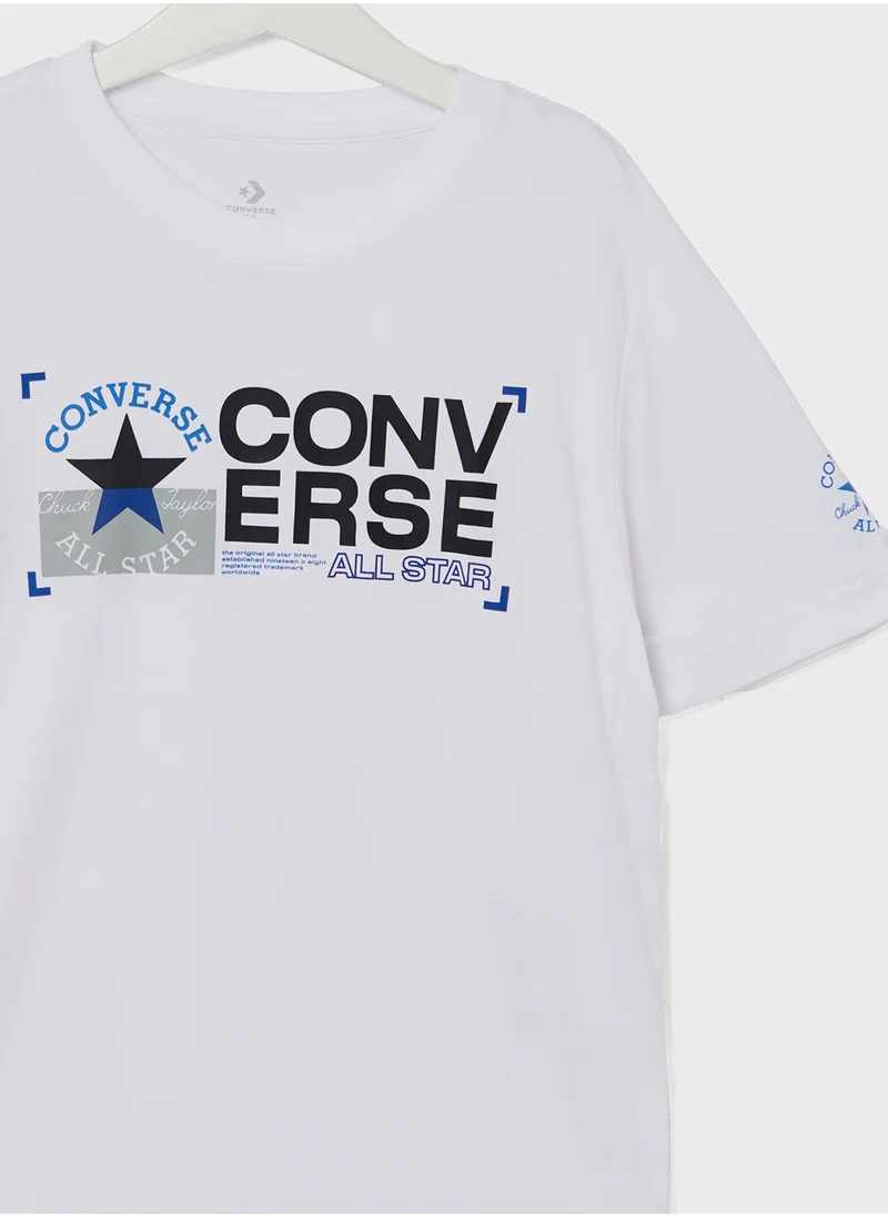 CONVERSE Youth Utility Chest Logo T-Shirt