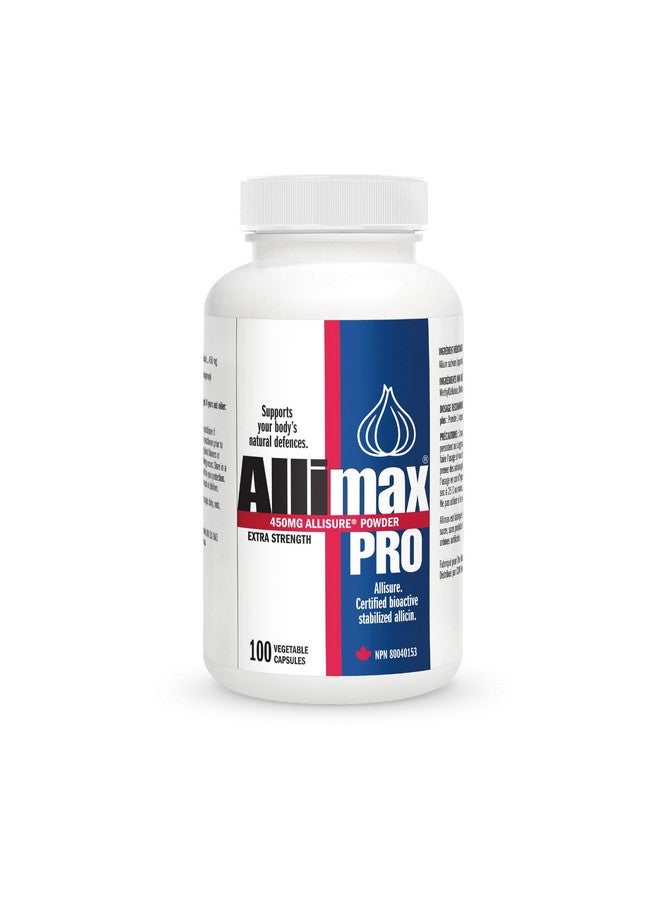 Allimax Pro 450mg 100 Vegicaps. Allicin Garlic Supplement to Support Your Body’s Immune Function. With Stabilized Allicin Extracted from Clean & Sustainable Spanish Grown Garlic. Professional Strength - Image 1