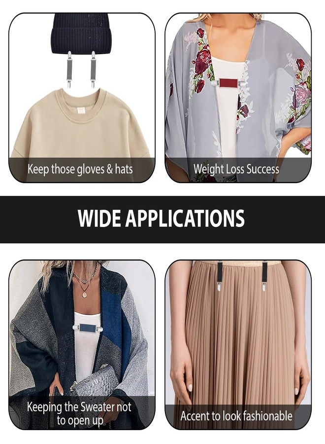 Sibba Brooches Pins Dress Clips 6 PCS Fabric Shirt Clothing Waist Back Cinch Clasps Sweater Hold Together Of Shawl Clothes Tighten Fasteners Fitting Tightener Collar Invisible Adjuster Elastic Ties - Image 5