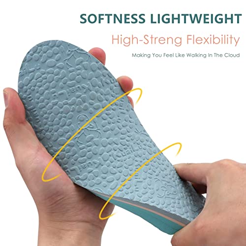 KuaiLu Womens Fashion Flip Flops Ladies Lightweight Summer Beach Yoga Mat Thong Sandals with Comfortable Arch Support Blue White Size 8 - Image 5