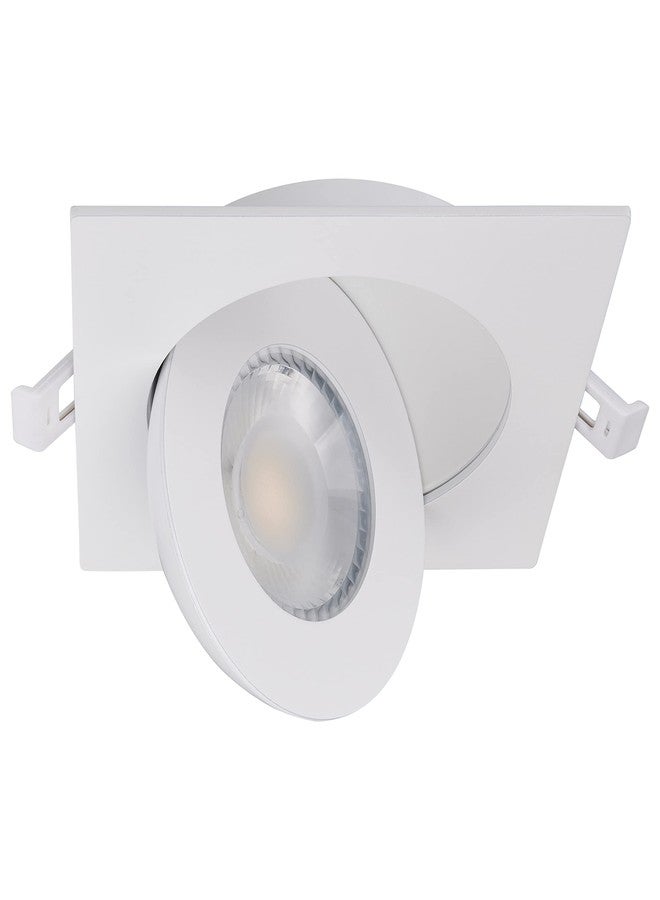 Satco S11841 LED Low-Profile Gimbal Downlight, CCT Selectable 2700K/3000K/ 3500K/4000K/5000K, 4 Inches, White - Image 4